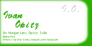 ivan opitz business card